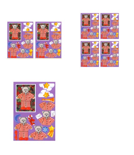 Christmas Quilties Decoupage Design 14 - 3 x A4 Page to DOWNLOAD