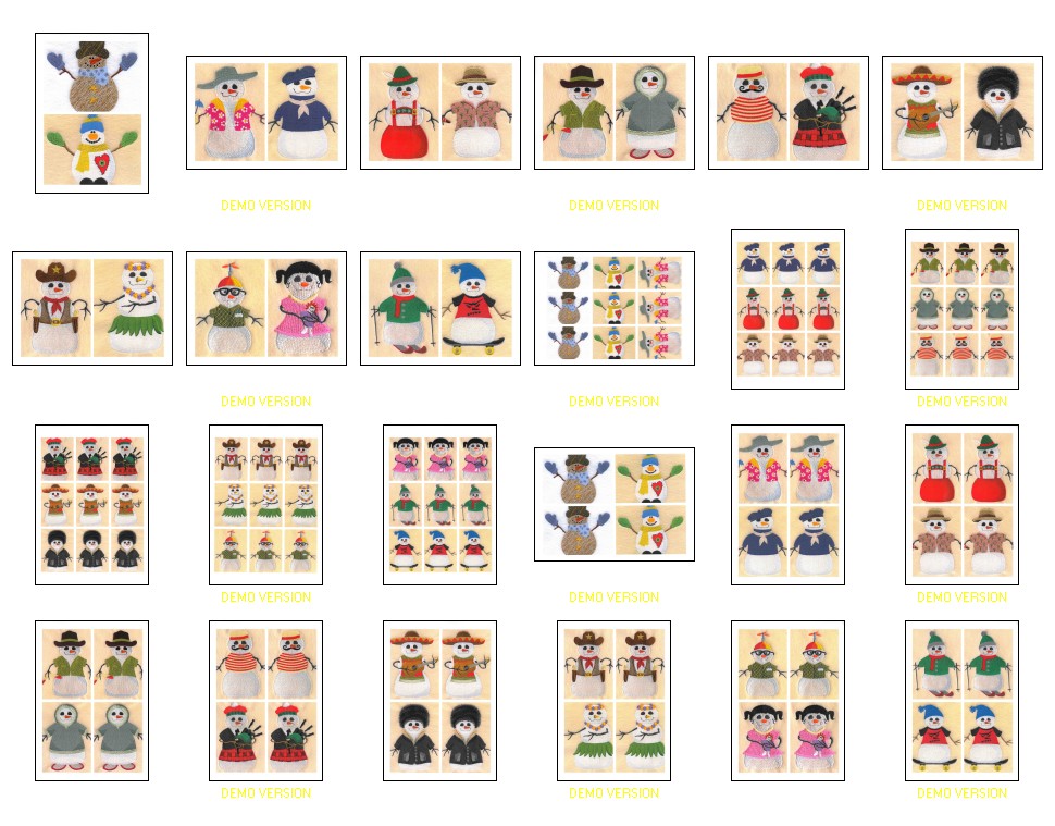 24 x Snowman From Around The World