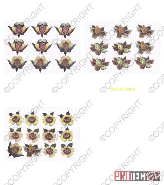 Amber Folk Art Collection Large Flower Set 3 x A4 Pages To Downlo