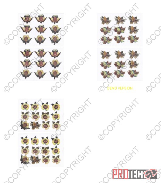 Amber Folk Art Collection Medium Flower Set - 3 x A4 Pages To Download