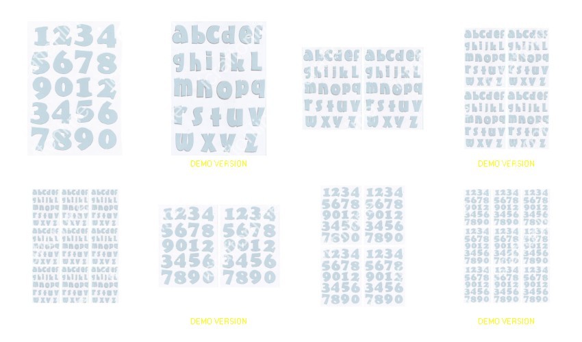 Pastel Blue Letters/Numbers - 8 x A4 Pages DOWNLOAD