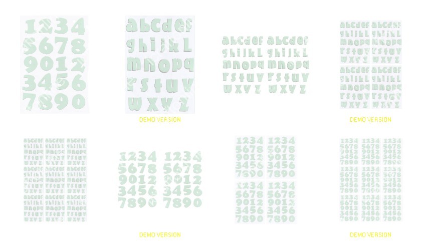 Pastel Green Letters/Numbers - 8 x A4 Pages DOWNLOAD