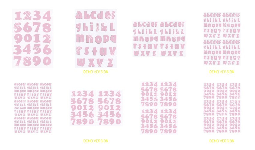 Pastel Pink Letters/Numbers - 8 x A4 Pages DOWNLOAD