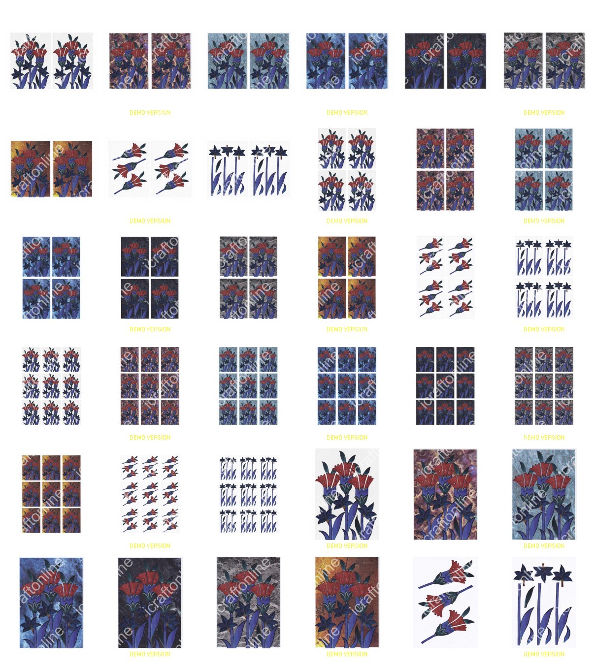 Arabic Floral Set 9c - 36 x A4 Pages to DOWNLOAD