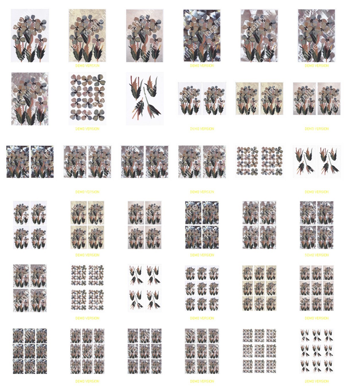 Arabic Floral Set 10a - 36 x A4 Pages to DOWNLOAD