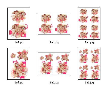 Flouncy Floppy Flowers Decoupage 07 - 6 x A4 Pages to DOWNLOAD