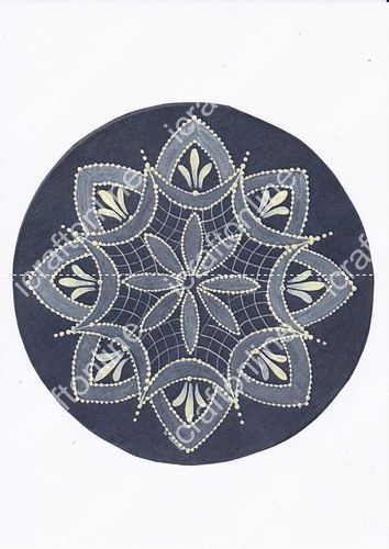 Arabian 3d Blue Mandala - 7 x A4 Pages to DOWNLOAD
