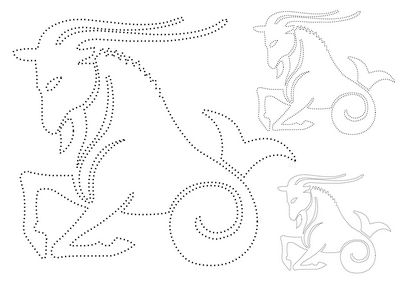Capricorn Paper Pricking Set - 5 x A4 Sheets