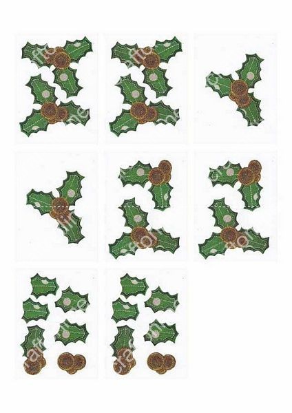<b>Introductory Price Fabric Holly 3d Mini Set - 5 x A4 Pages to Download