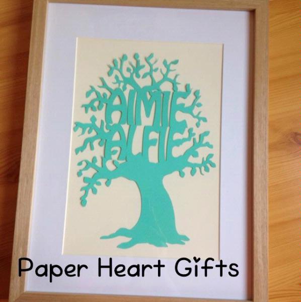 Unique Paper Cut Framed Family Tree