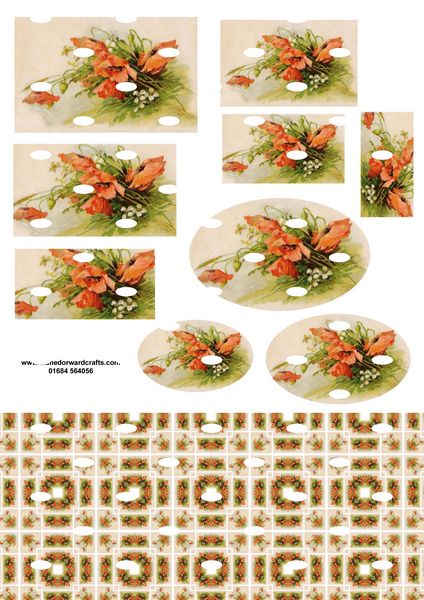 Diane Dorward Poppies Combination Sheet