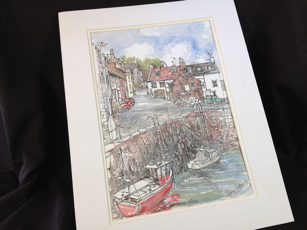 Frank Watson - Crail Harbour A3 Hand Finished Print