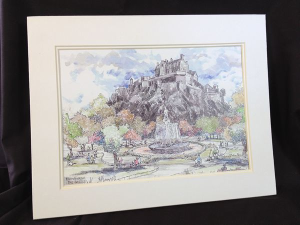 Frank Watson - Edinburgh Castle 2 A3 Hand Finished Print