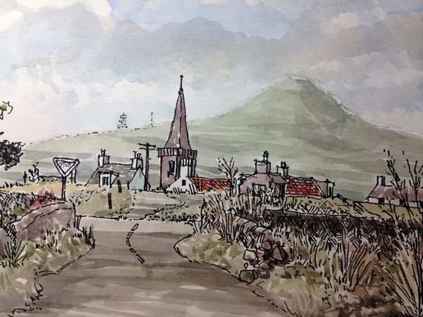 Frank Watson - Falkland Hill, Strathmiglo A3 Hand Finished Print