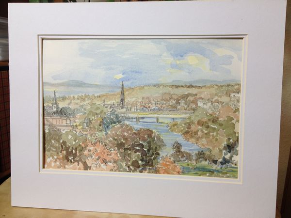 Frank Watson - Perth in Autumn from Friarton - A3 Hand Finished Print