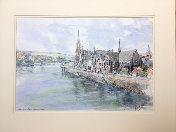 Frank Watson - Perth Downriver View - A3 Hand Finished Print