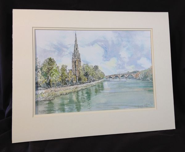 Frank Watson - Perth Upriver View - A3 Hand Finished Print