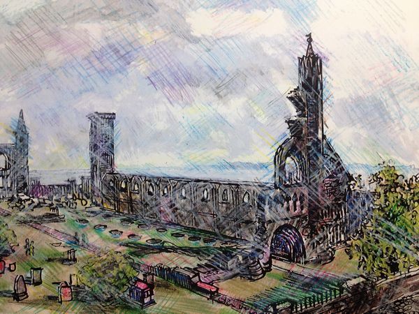 Frank Watson - St Andrews Cathedral - A3 Hand Finished Print