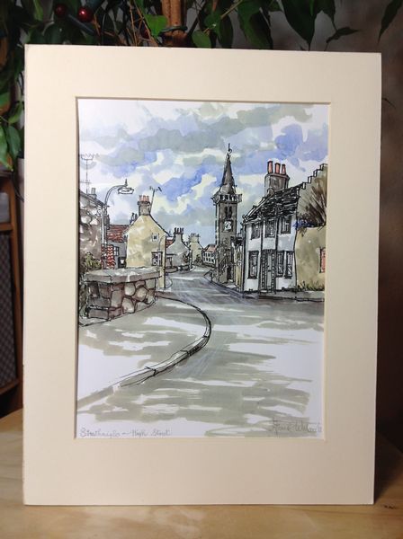 Frank Watson - Strathmiglo High Street - A3 Hand Finished Print