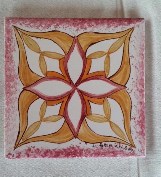 mattonella fatta a mano in ceramica - handmade ceramic tile